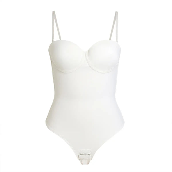 Seamless Lace-Up Bodysuit for a Sleek, Curved Silhouette