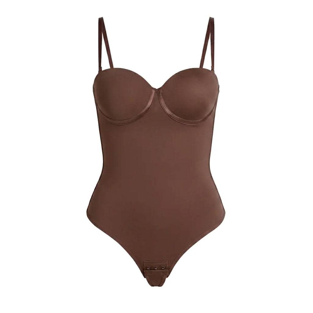 Seamless Lace-Up Bodysuit for a Sleek, Curved Silhouette