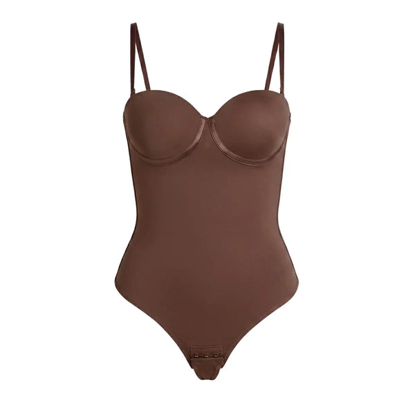 Seamless Lace-Up Bodysuit for a Sleek, Curved Silhouette