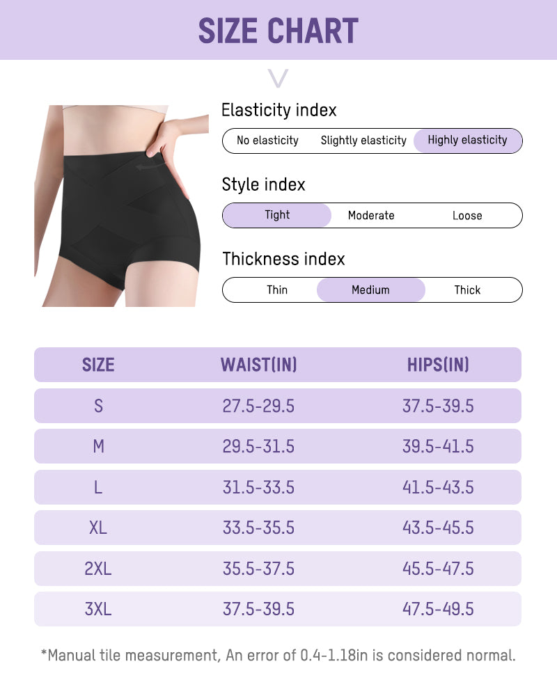 Smoothing High-Waist Shaping Panties with Cross-Panel Support (6-Pack)