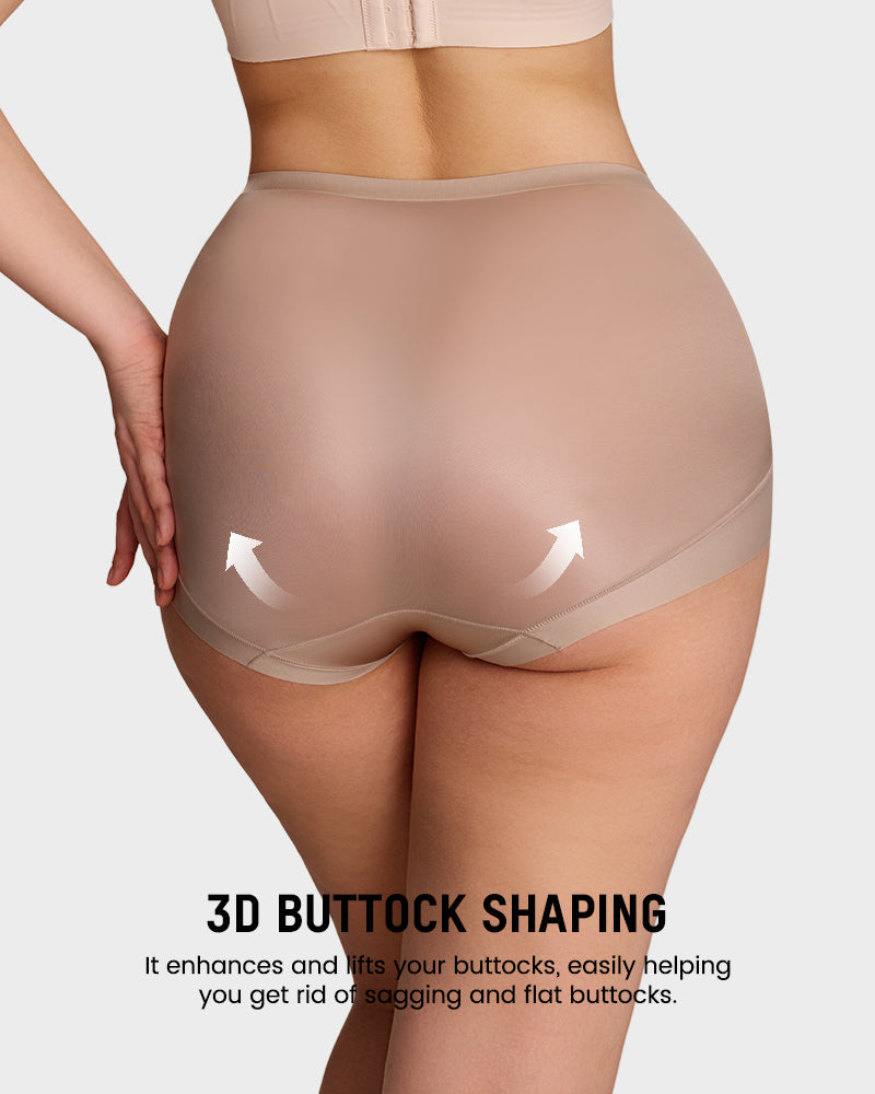 Smoothing High-Waist Shaping Panties with Cross-Panel Support (6-Pack)