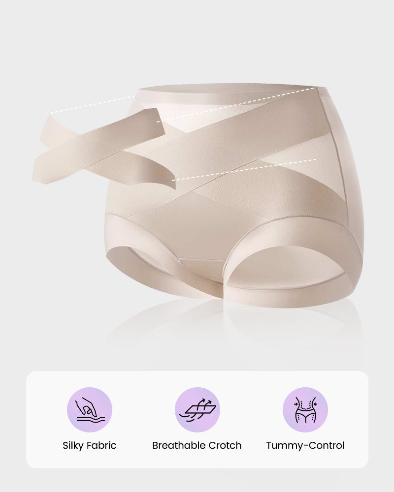 Smoothing High-Waist Shaping Panties with Cross-Panel Support (6-Pack)