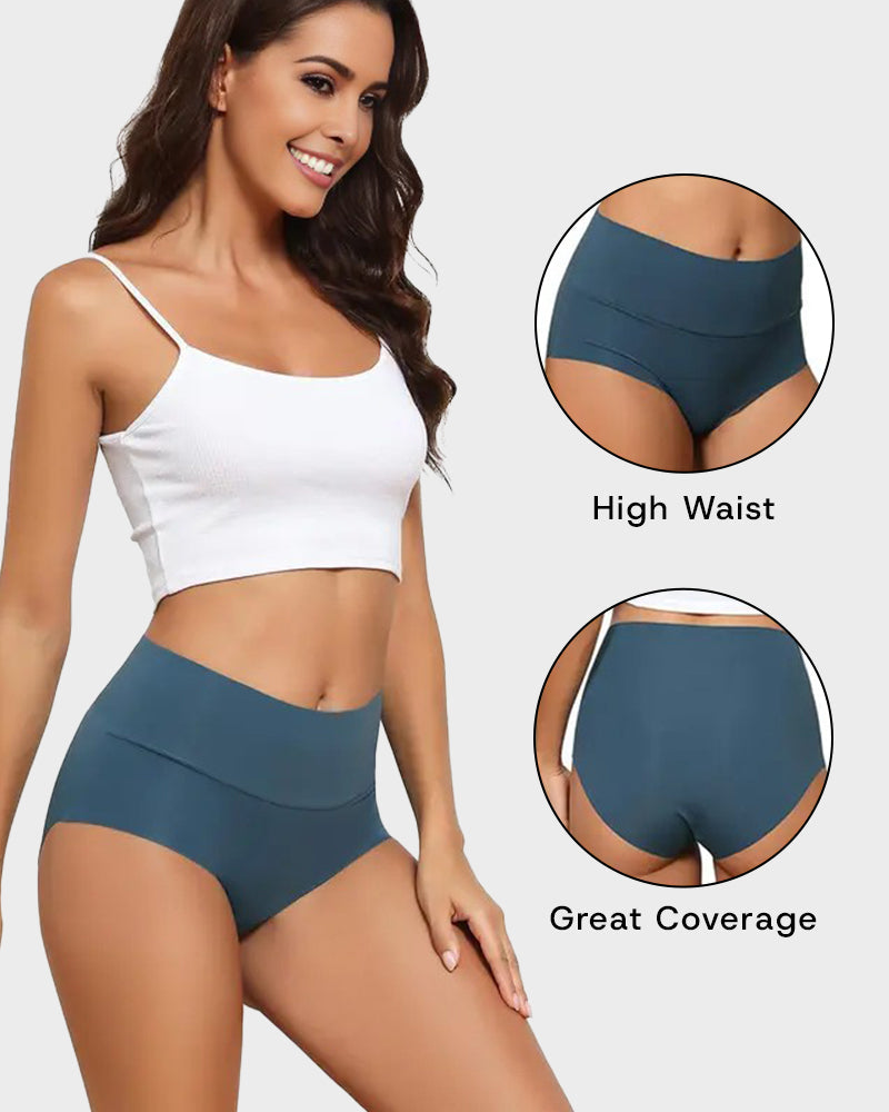 Seamless High-Waist Briefs for a Smooth, No-Show Look
