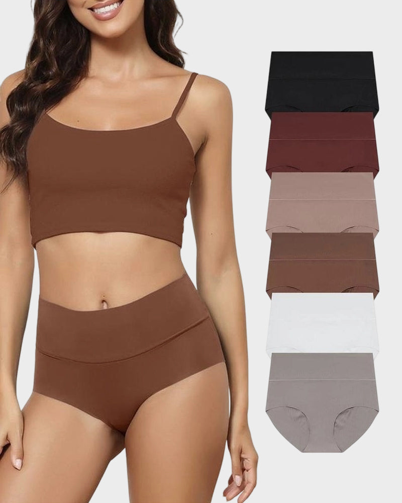 Seamless High-Waist Briefs for a Smooth, No-Show Look