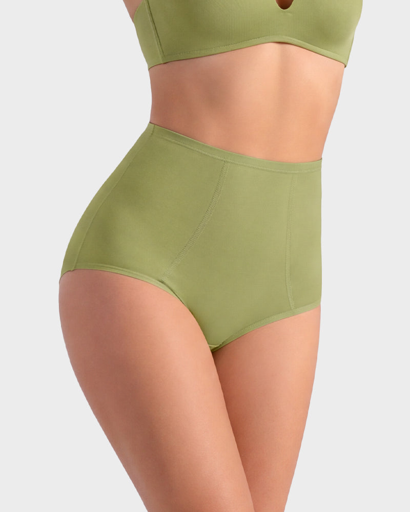 Women's High-Waist Cotton Support Briefs – 4-Pack, All-Day Comfort & Shaping