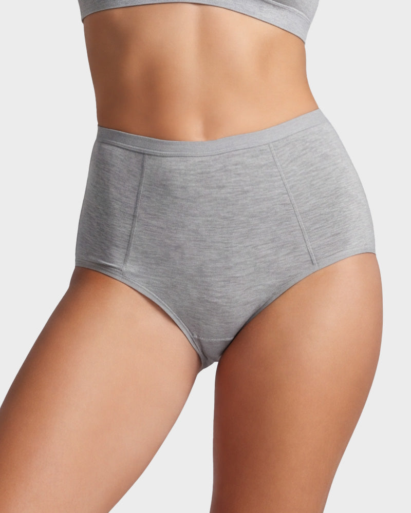 Women's High-Waist Cotton Support Briefs – 4-Pack, All-Day Comfort & Shaping