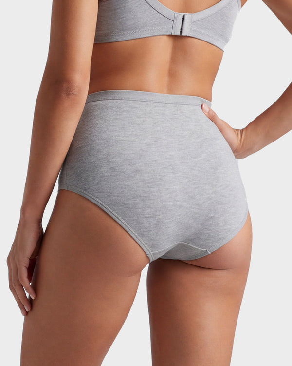 Women's High-Waist Cotton Support Briefs – 4-Pack, All-Day Comfort & Shaping