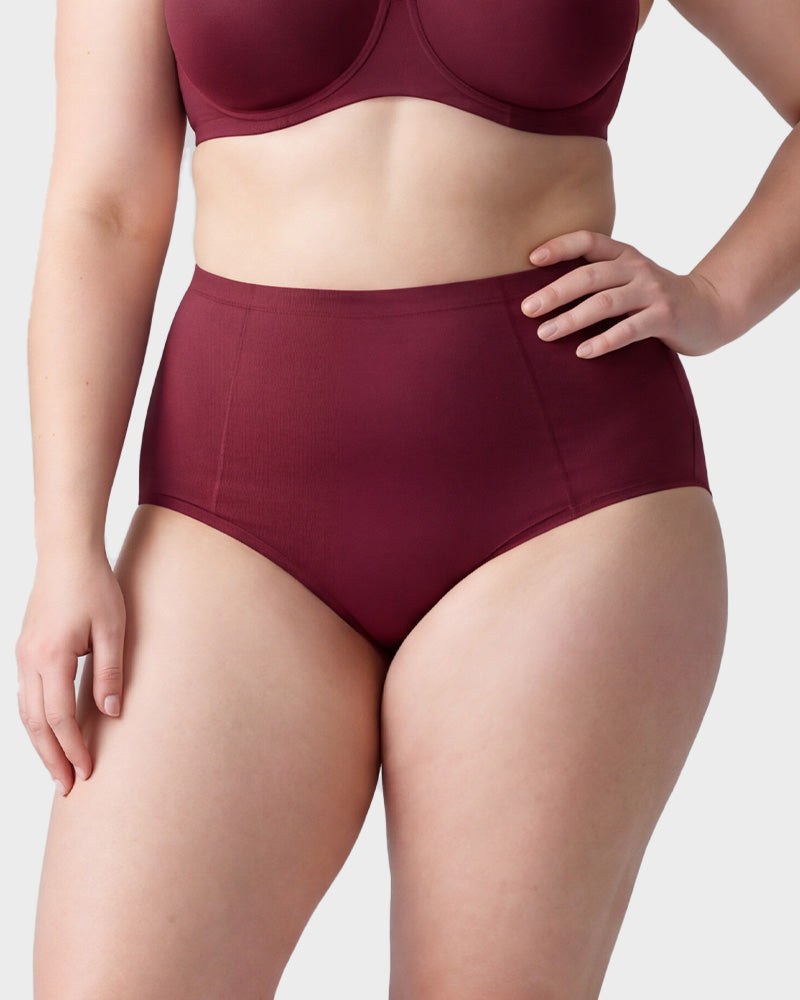 Women's High-Waist Cotton Support Briefs – 4-Pack, All-Day Comfort & Shaping