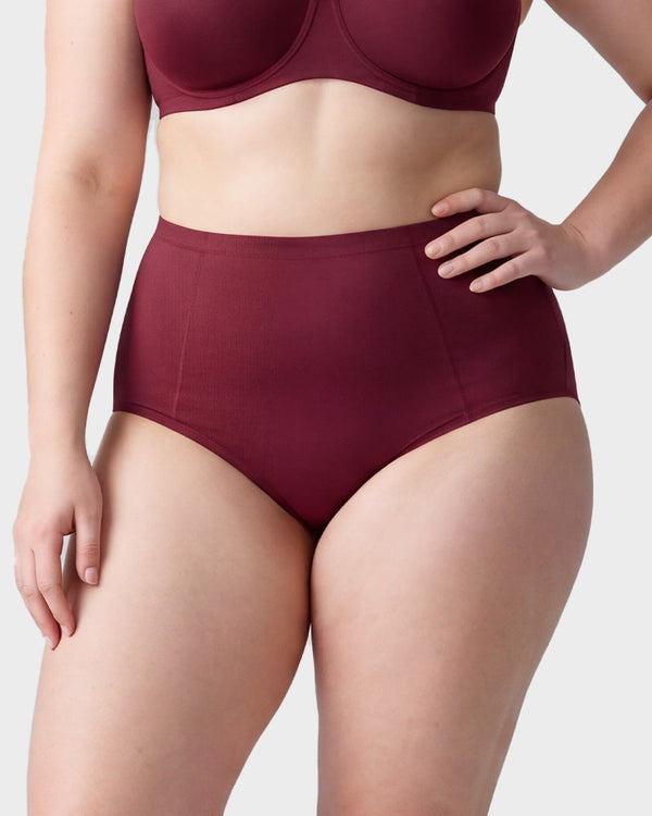 Women's High-Waist Cotton Support Briefs – 4-Pack, All-Day Comfort & Shaping