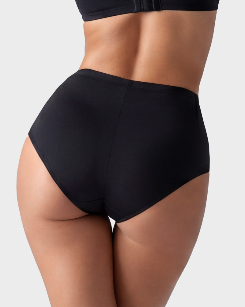 Women's High-Waist Cotton Support Briefs – 4-Pack, All-Day Comfort & Shaping