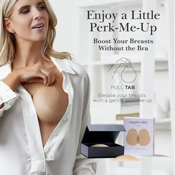 All-Day Lift Pasties — Reusable Silicone with Secure Adhesive for Comfortable Wear