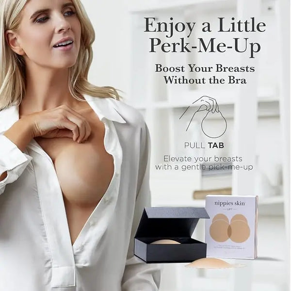 All-Day Lift Pasties — Reusable Silicone with Secure Adhesive for Comfortable Wear