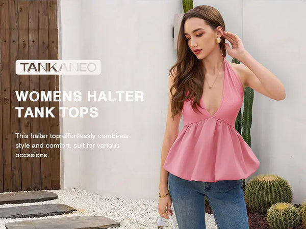 Women's Tie-Back Halter Top - Breezy Summer Style