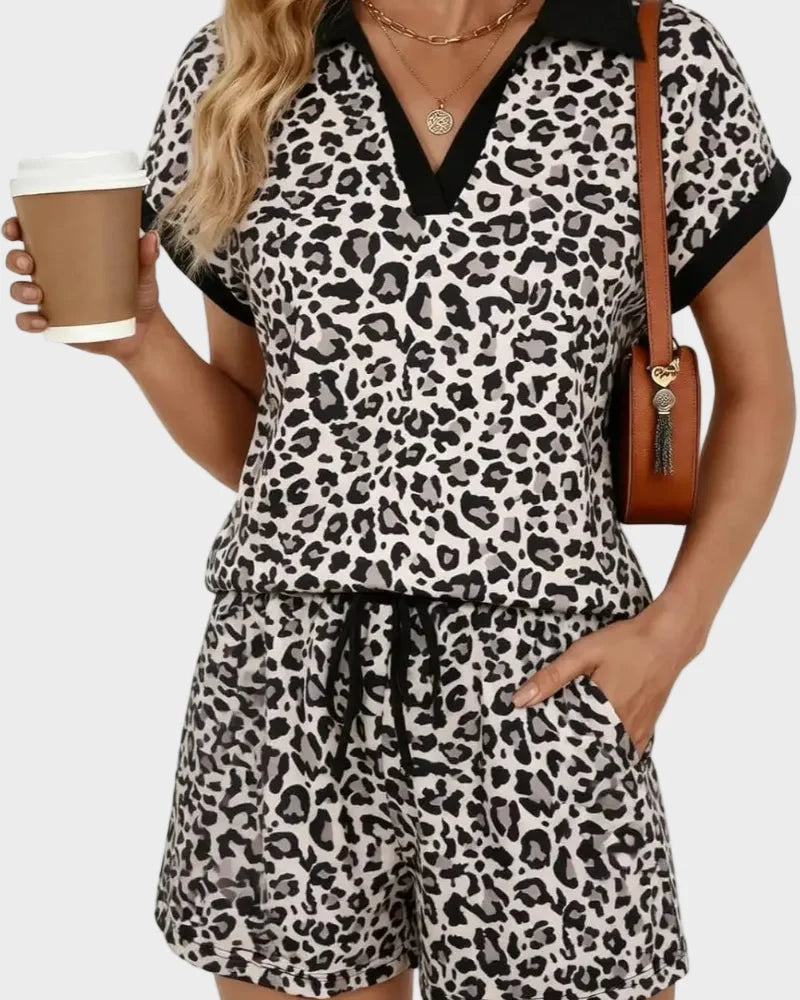 Women's Casual Top & Shorts Set - Effortless Everyday Style