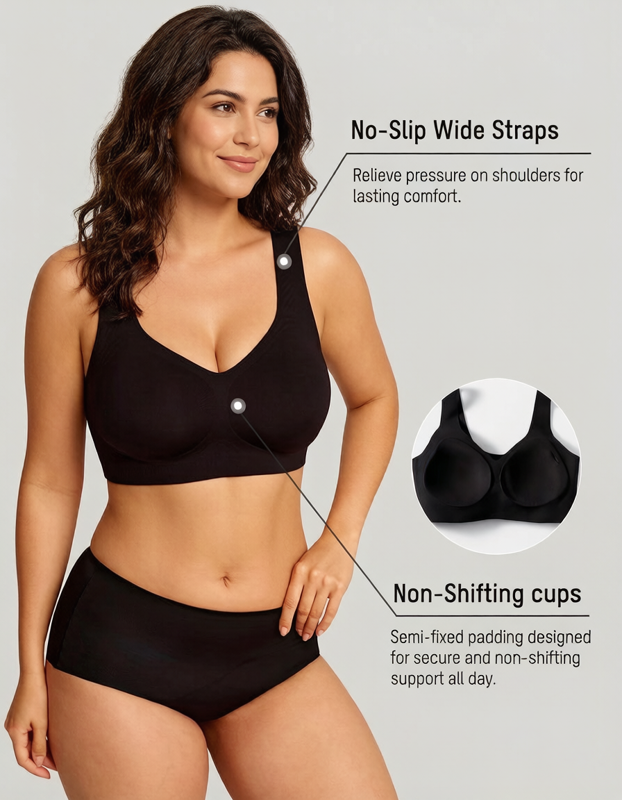 Lifting Jelly Bra with Wire-Free Comfort and Antibacterial Protection