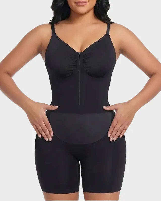 Zip-Up Tummy-Control Shaping Bodysuit for a Sleek Silhouette Main image
