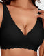 Deep-V Seamless Scalloped Wireless Lift Bra for a Flattering, Uplifted Silhouette
