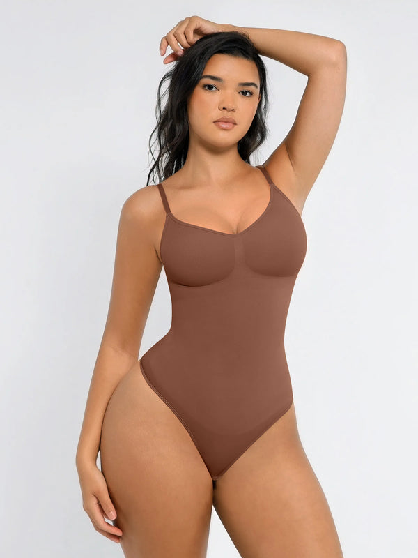 Seamless Covered Bust Jumpsuit Bodysuit with Thong Cut — Ultra-Fit