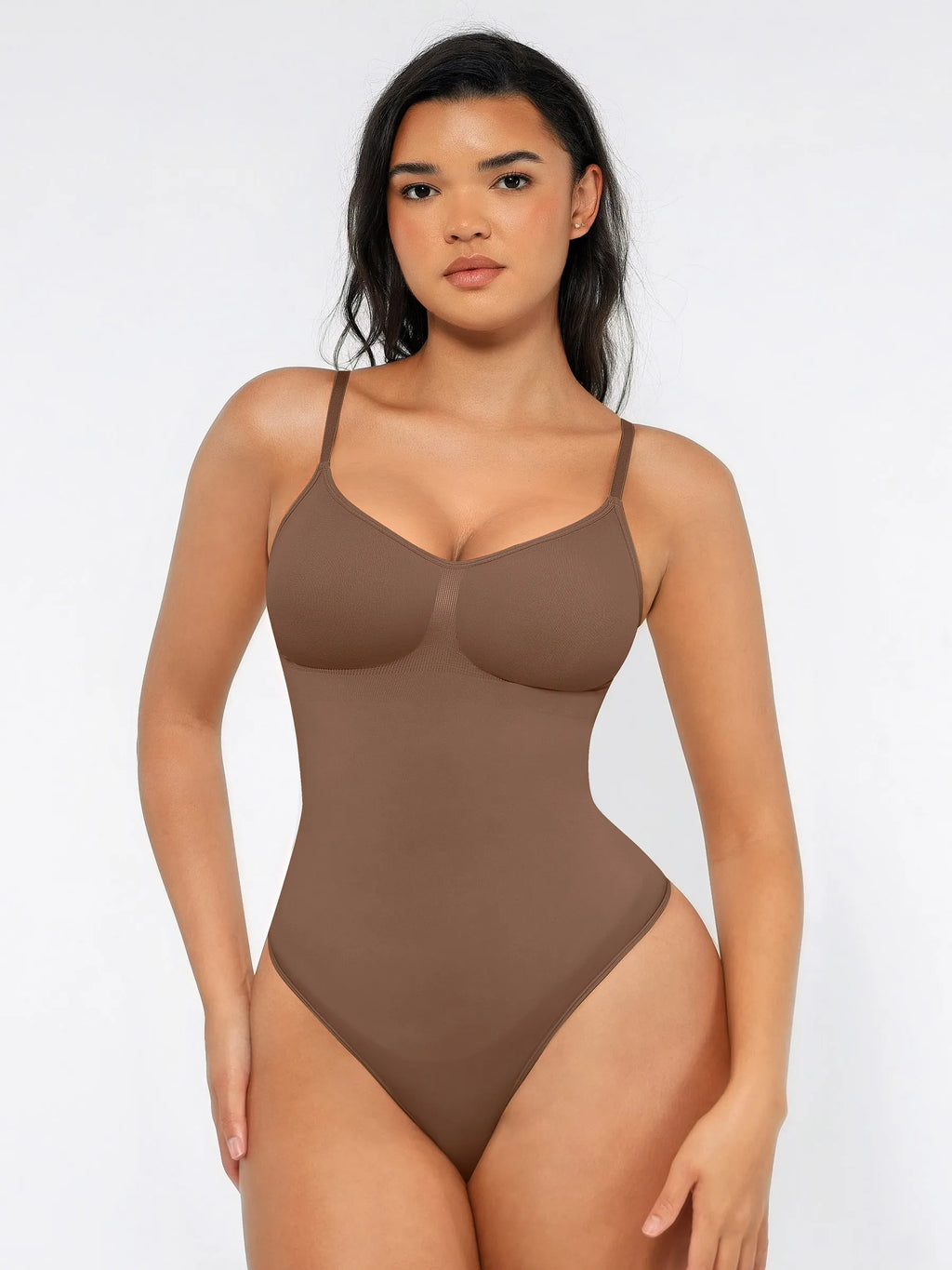 Seamless Covered Bust Jumpsuit Bodysuit with Thong Cut — Ultra-Fit