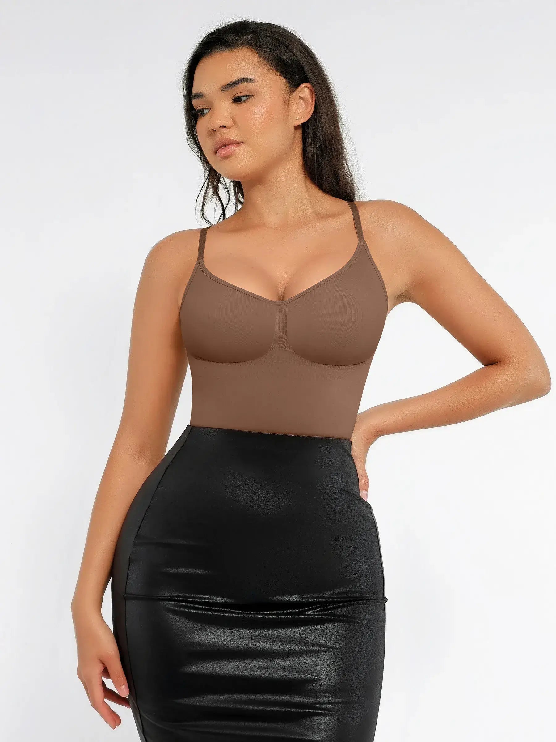 Seamless Covered Bust Jumpsuit Bodysuit with Thong Cut — Ultra-Fit
