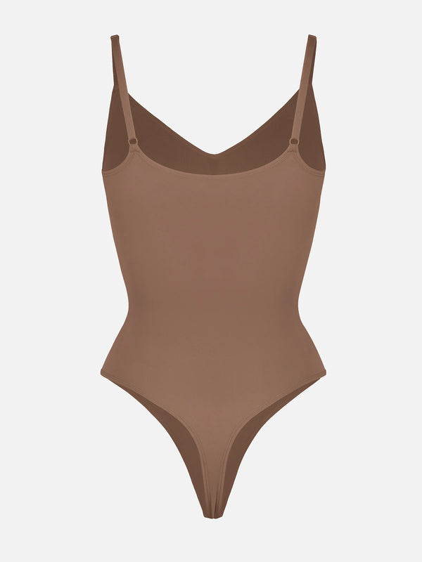 Seamless Covered Bust Jumpsuit Bodysuit with Thong Cut — Ultra-Fit