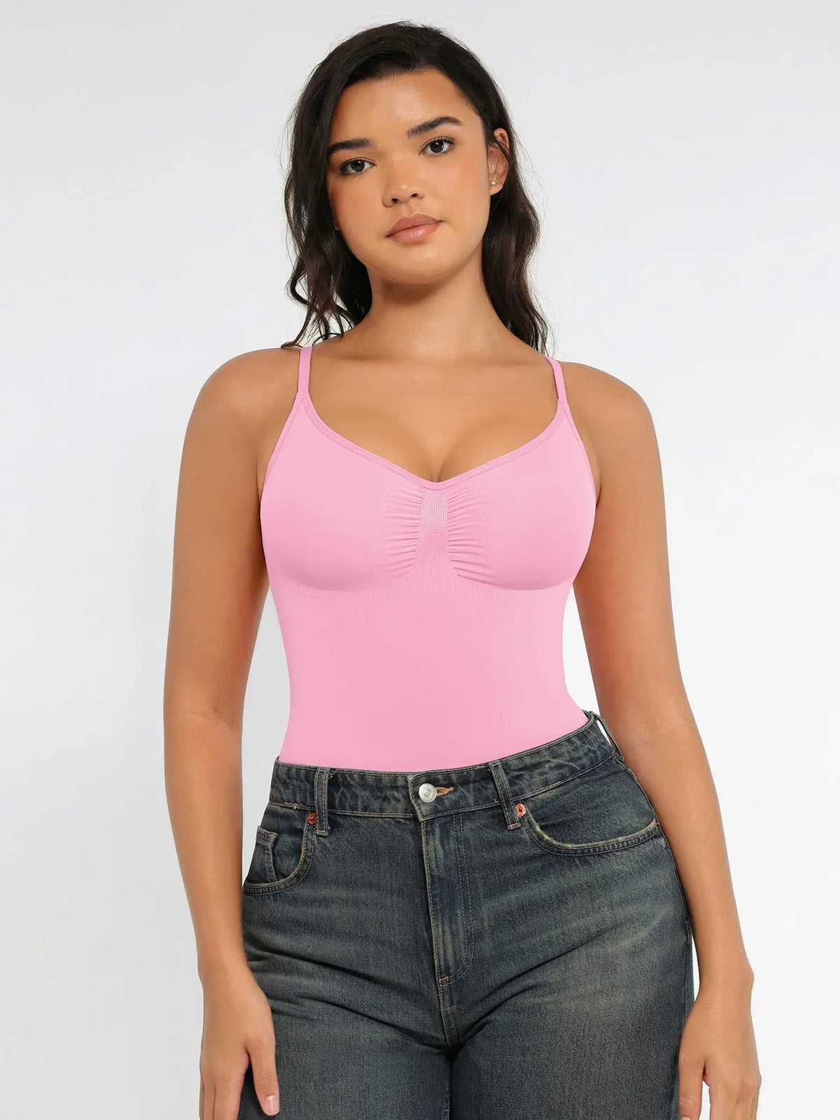 Seamless Covered Bust Jumpsuit Bodysuit with Thong Cut — Ultra-Fit