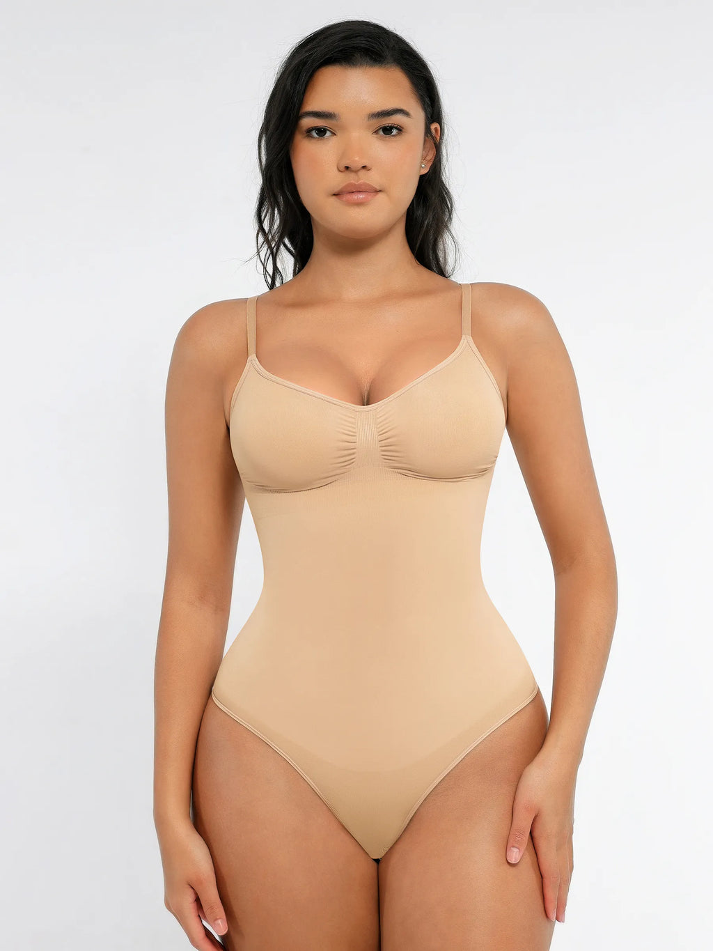 Seamless Covered Bust Jumpsuit Bodysuit with Thong Cut — Ultra-Fit