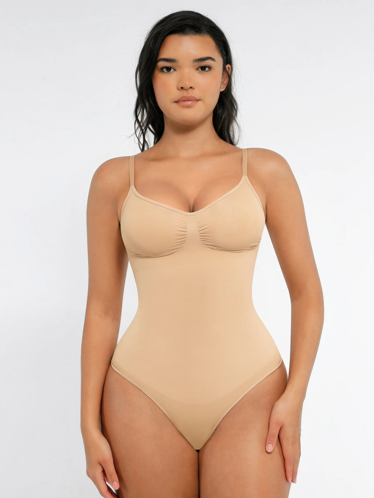 Seamless Covered Bust Jumpsuit Bodysuit with Thong Cut — Ultra-Fit