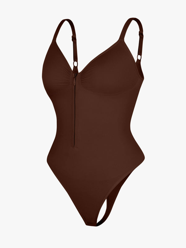 Curve-Shaping Tummy Control Seamless Zipper Bodysuit
