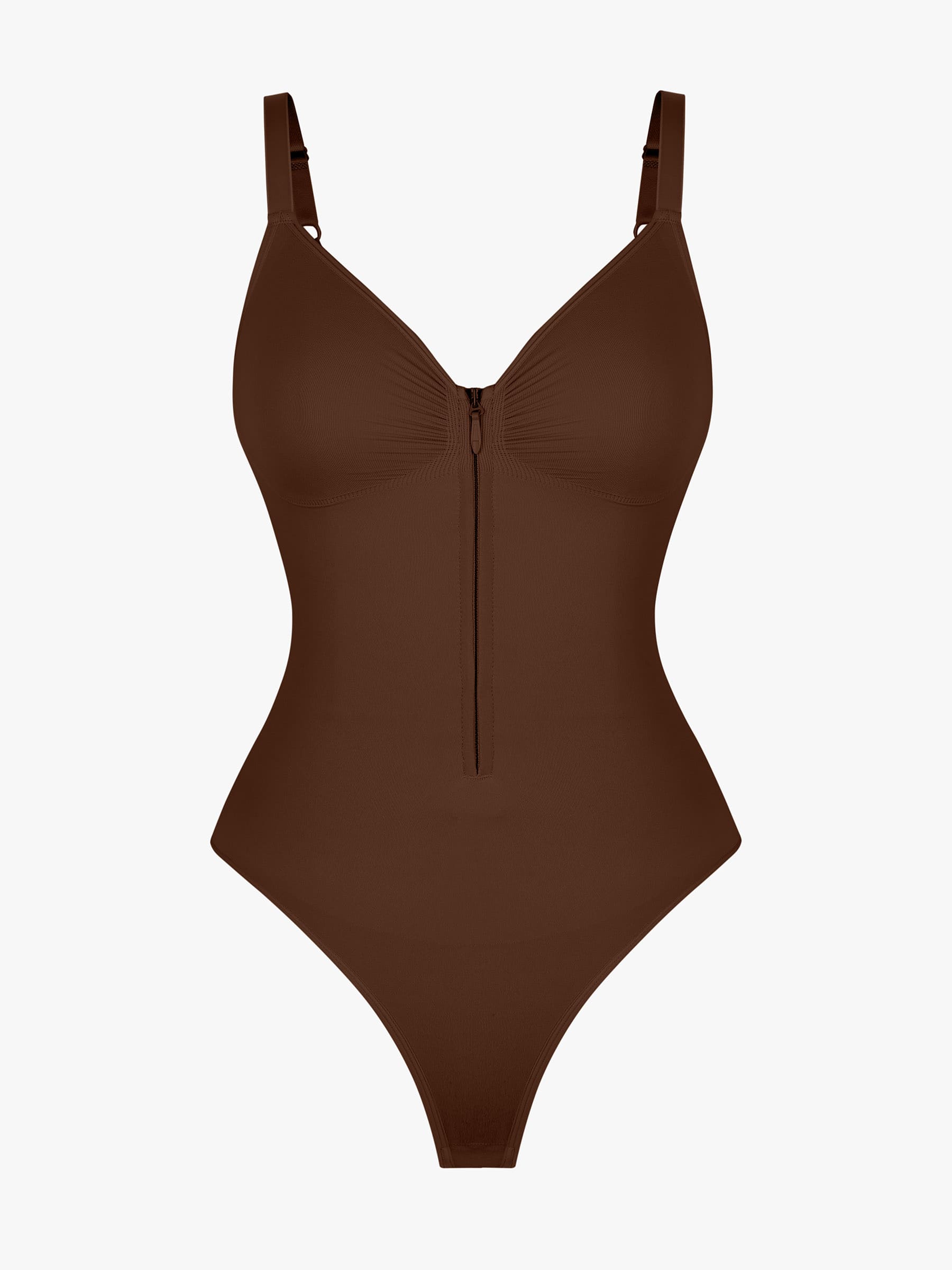 Curve-Shaping Tummy Control Seamless Zipper Bodysuit