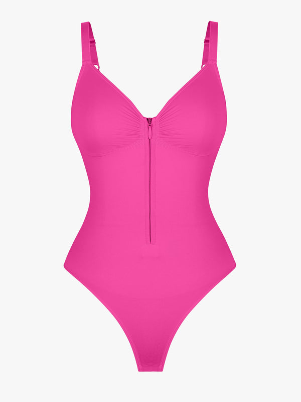 Curve-Shaping Tummy Control Seamless Zipper Bodysuit