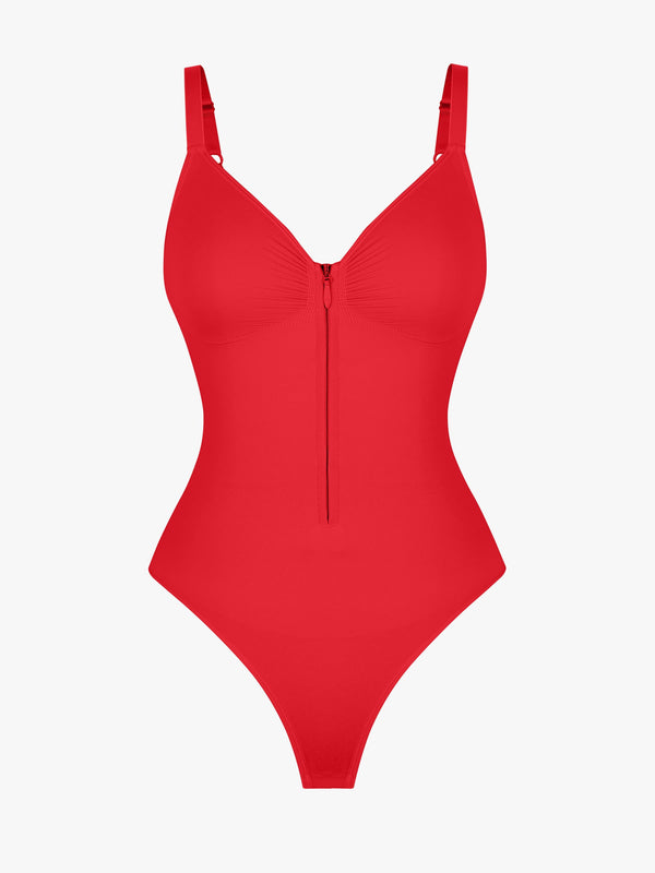 Curve-Shaping Tummy Control Seamless Zipper Bodysuit