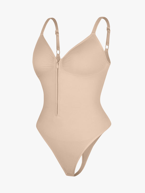 Curve-Shaping Tummy Control Seamless Zipper Bodysuit