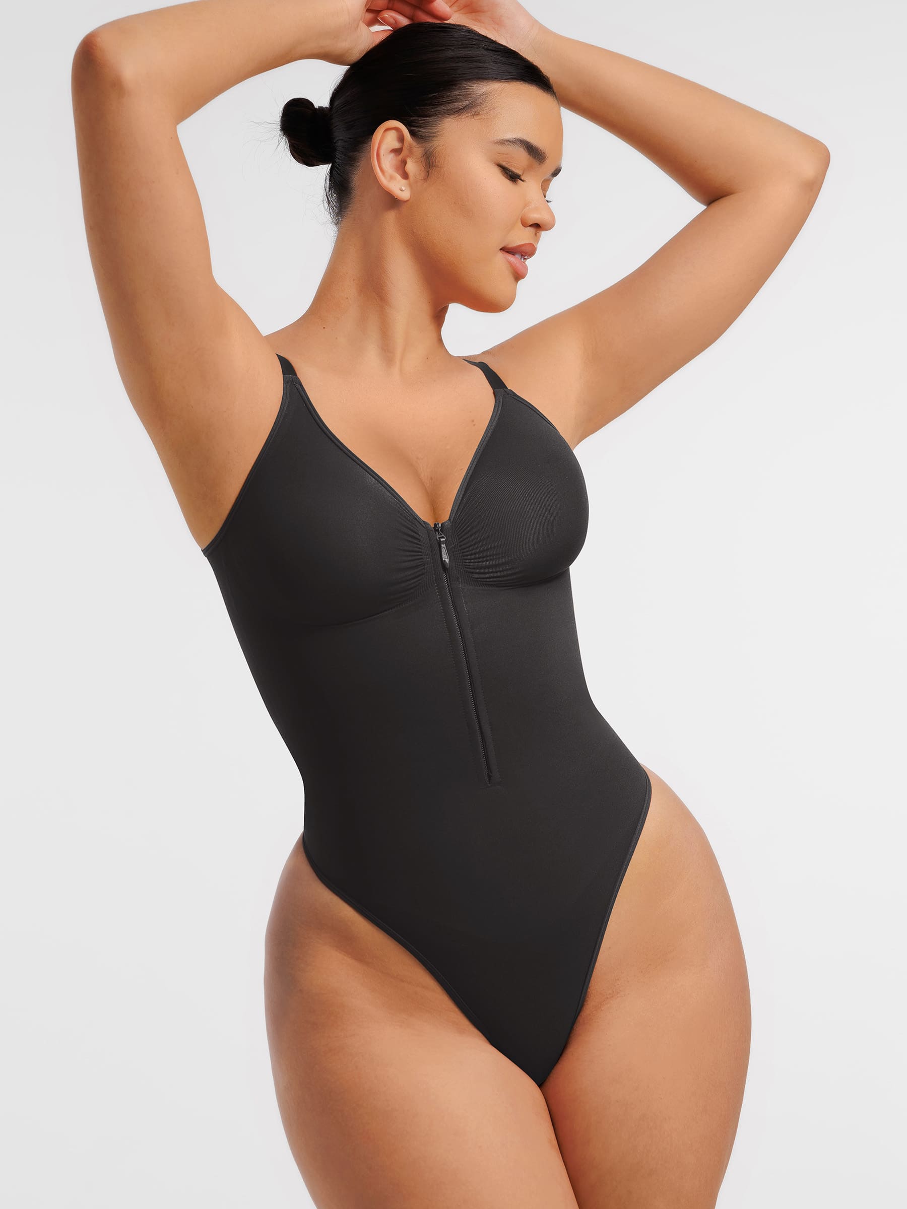 Curve-Shaping Tummy Control Seamless Zipper Bodysuit