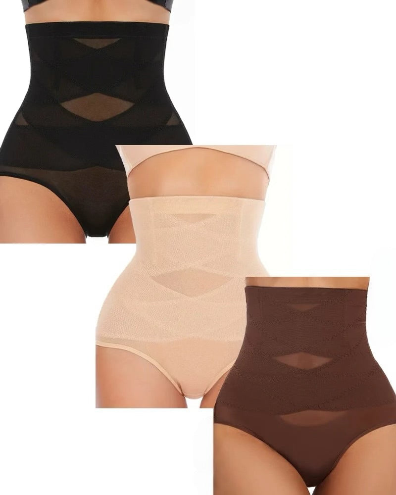 Women's High-Waisted Shapewear Panties - 3-Piece Set