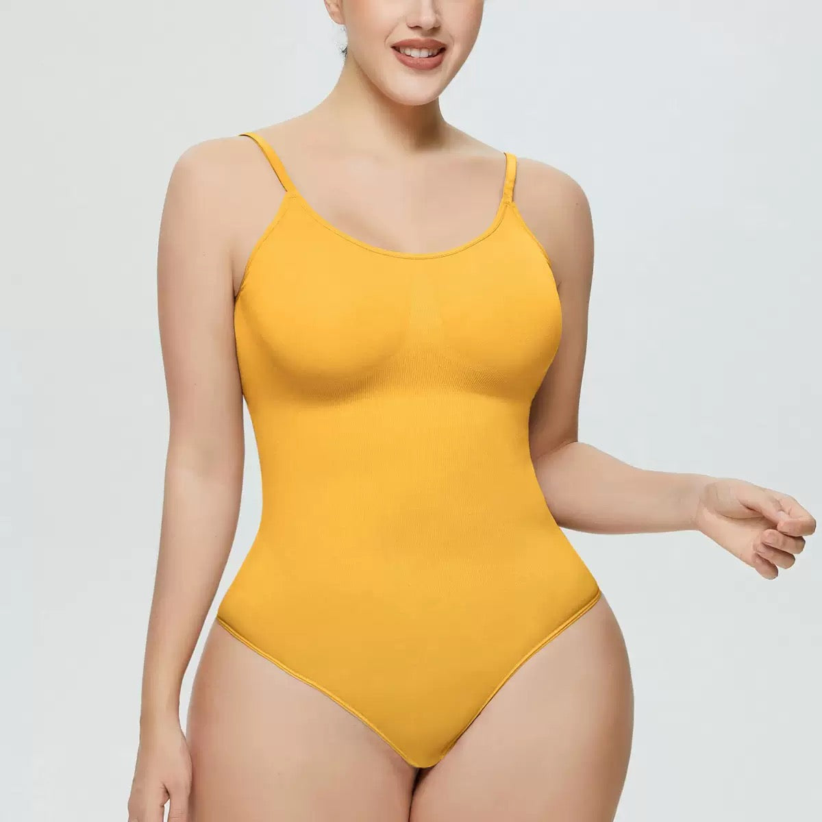 Seamless Covered Bust Jumpsuit Bodysuit with Thong Cut — Ultra-Fit