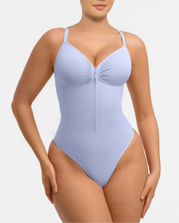 Curve-Shaping Tummy Control Seamless Zipper Bodysuit