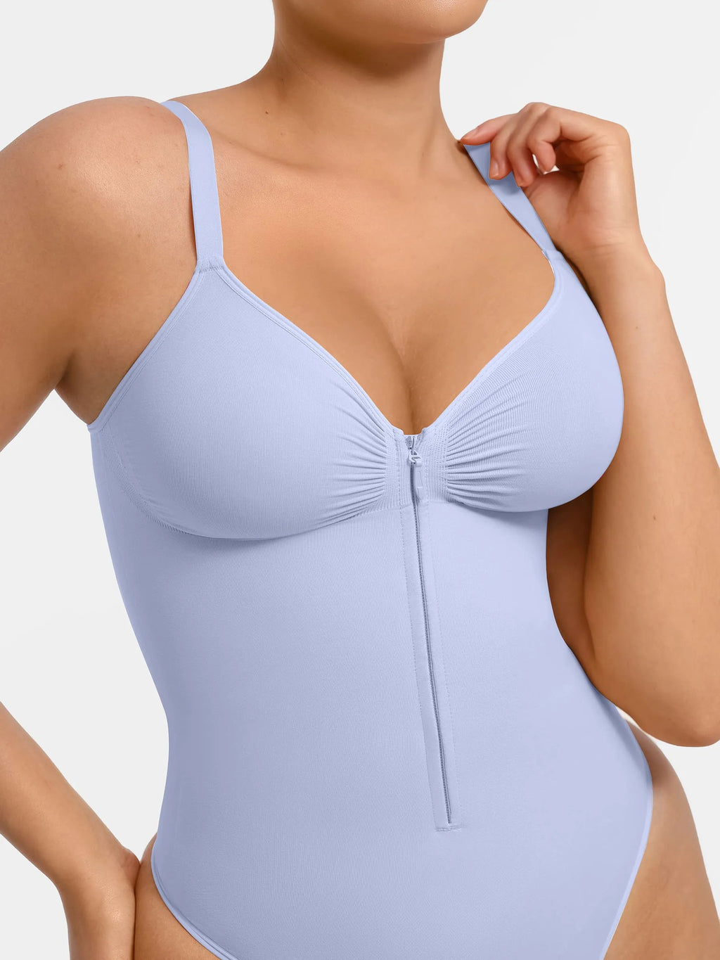 Curve-Shaping Tummy Control Seamless Zipper Bodysuit