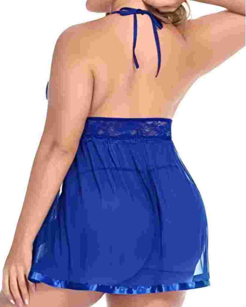Women's Plus Size Lace Babydoll with Mesh Chemise – Seductive Sleepwear