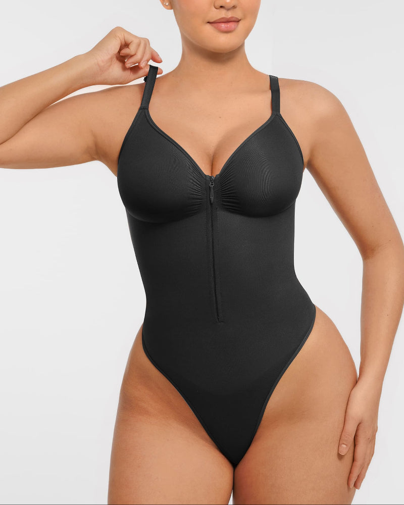 Curve-Shaping Tummy Control Seamless Zipper Bodysuit