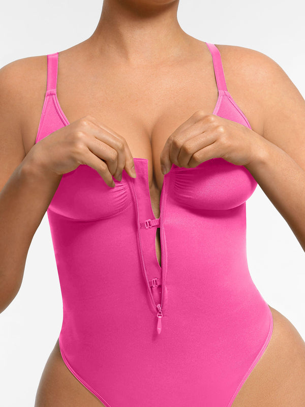 Curve-Shaping Tummy Control Seamless Zipper Bodysuit