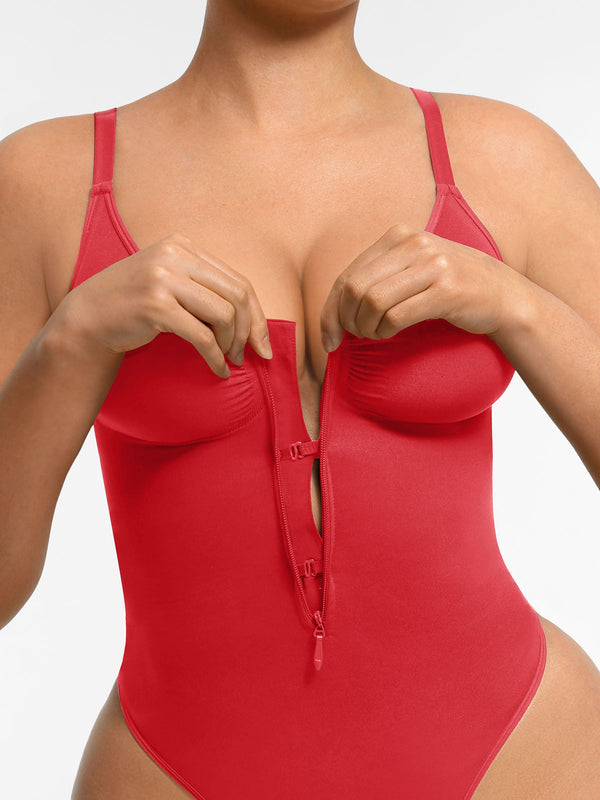 Curve-Shaping Tummy Control Seamless Zipper Bodysuit