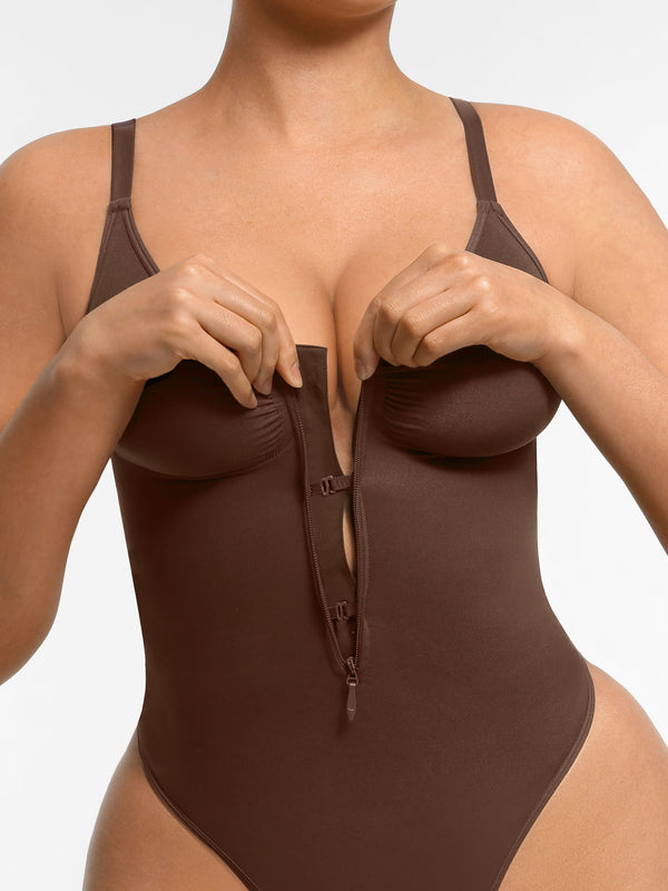 Curve-Shaping Tummy Control Seamless Zipper Bodysuit