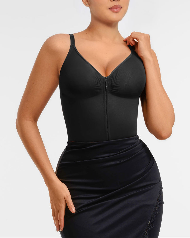 Curve-Shaping Tummy Control Seamless Zipper Bodysuit