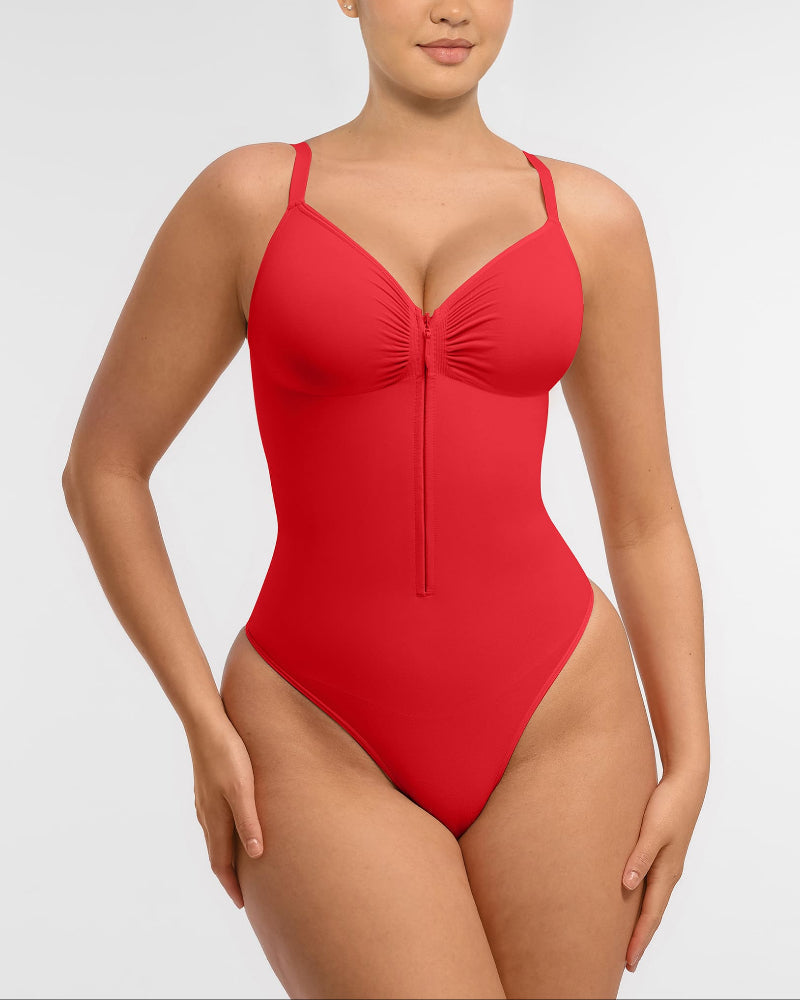 Curve-Shaping Tummy Control Seamless Zipper Bodysuit