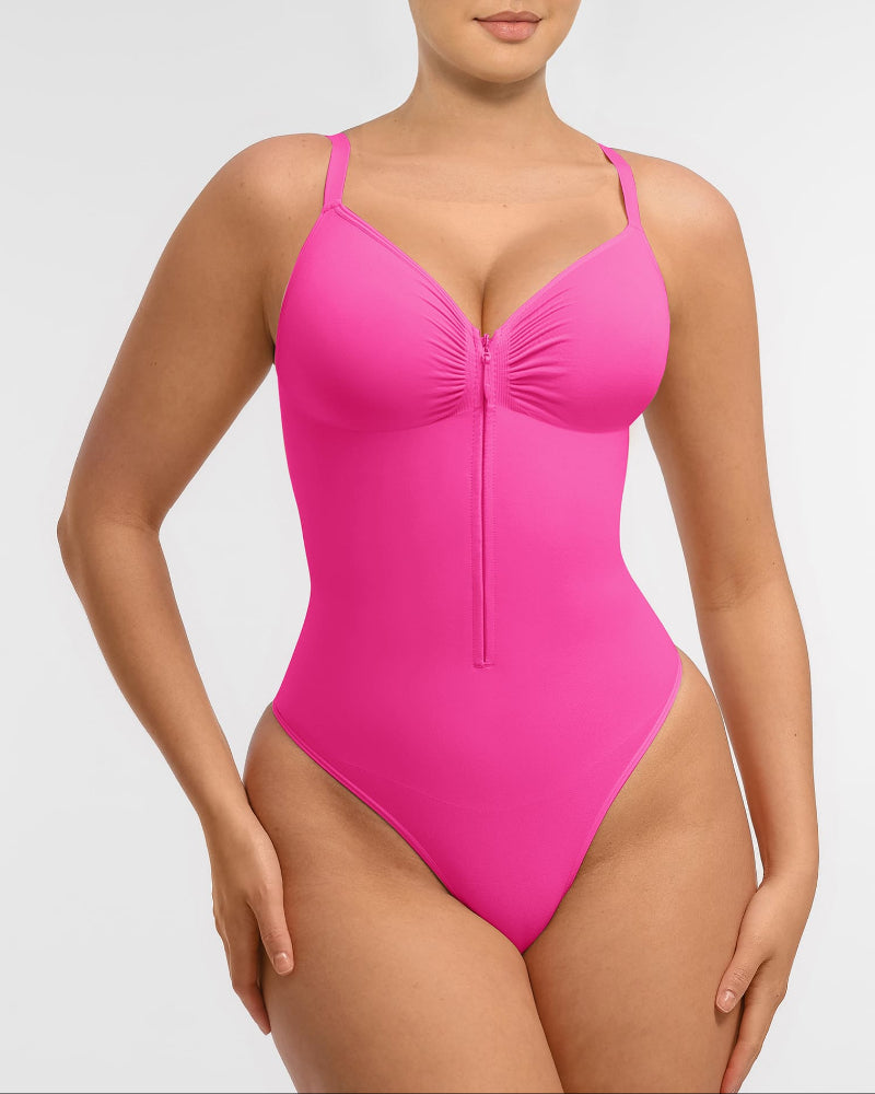 Curve-Shaping Tummy Control Seamless Zipper Bodysuit