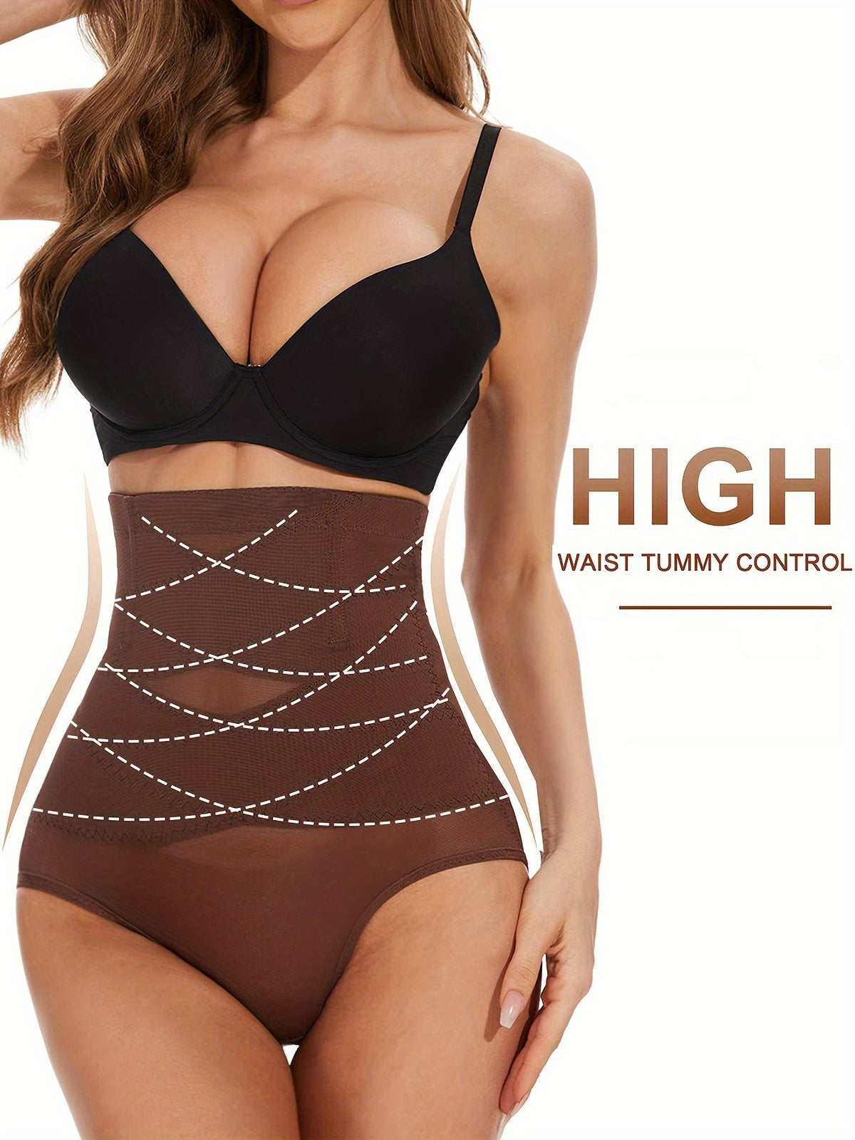 Women's High-Waisted Shapewear Panties - 3-Piece Set