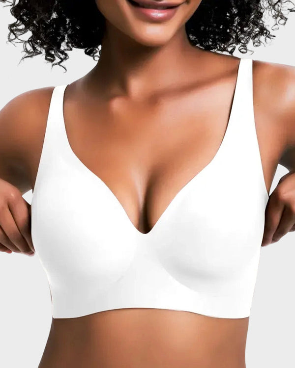 Deep-V Seamless Wireless Push-Up Bras for Women – All-Day Comfort and Flattering Lift