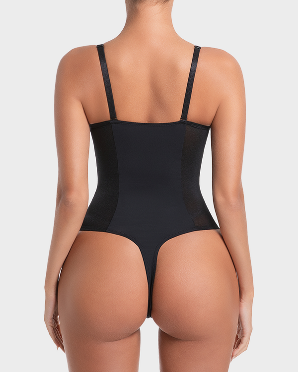 All-in-One Shaping Bodysuit with Thong Back – Sleek Contour & Ultra-Comfort