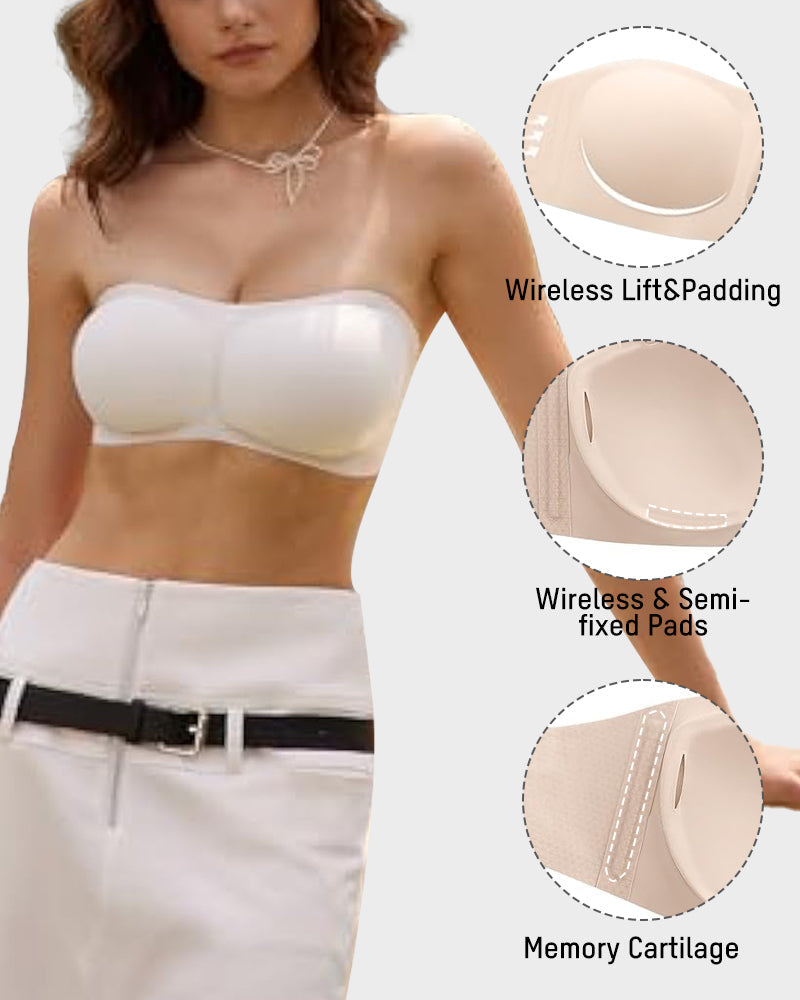 All-Day Comfort Seamless Strapless Bandeau Bra - Smooth, Invisible Support